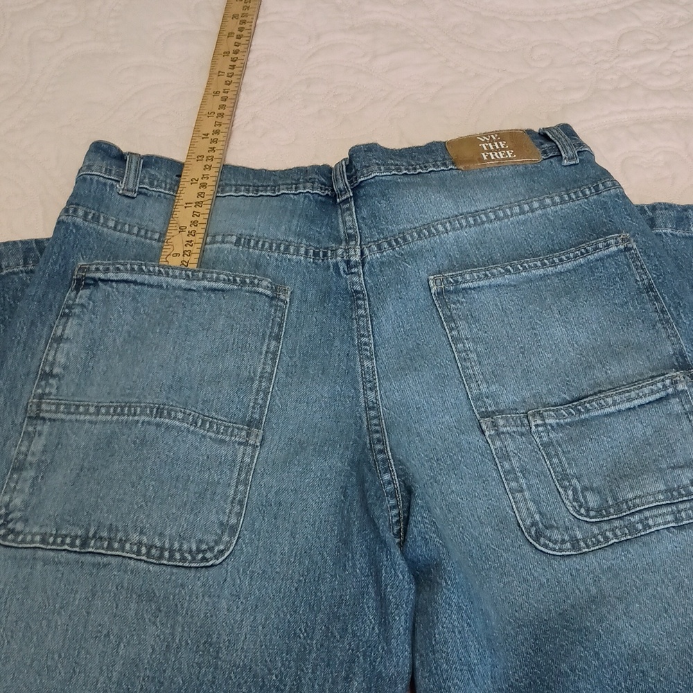 We The Free Women's Relaxed Wide-Leg Blue Denim Jeans - Picture 8 of 10